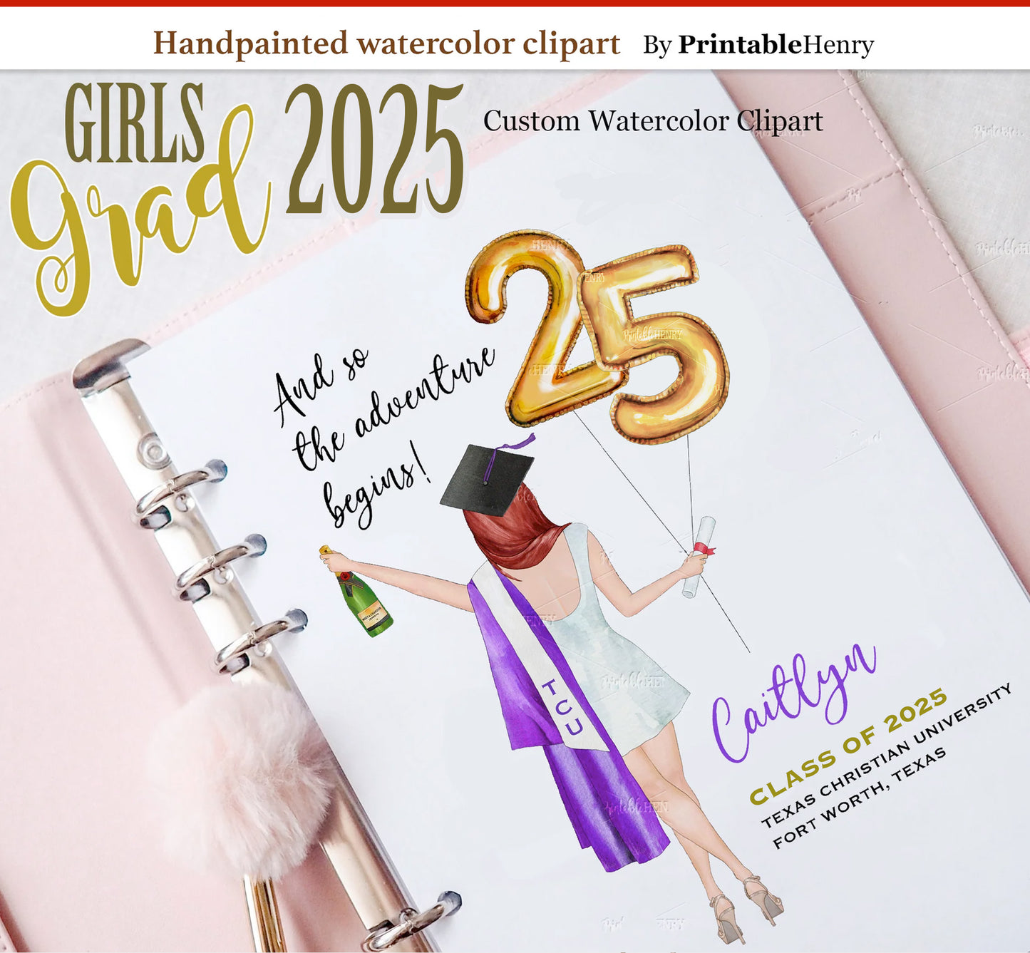 2025 Grad Girls Custom clipart