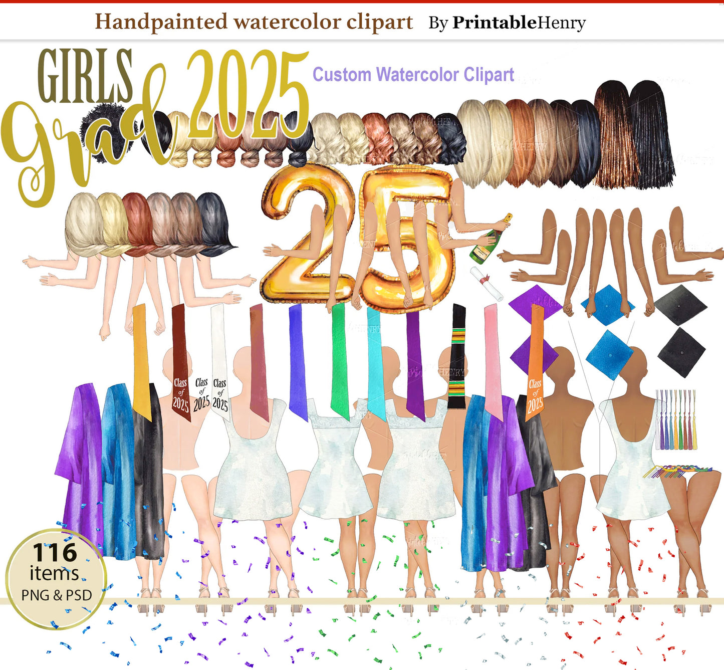 2026 Grad Girls Custom clipart