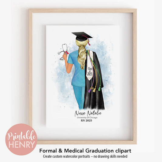 2026 Graduate Girsl (plus Medical) clipart