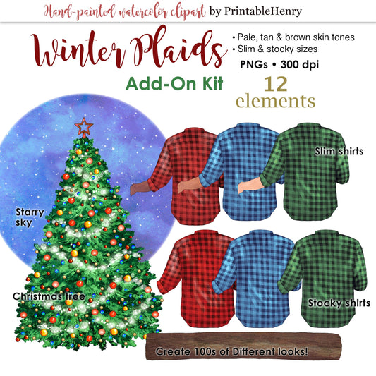 Winter Plaids Add-On kit - PrintableHenry