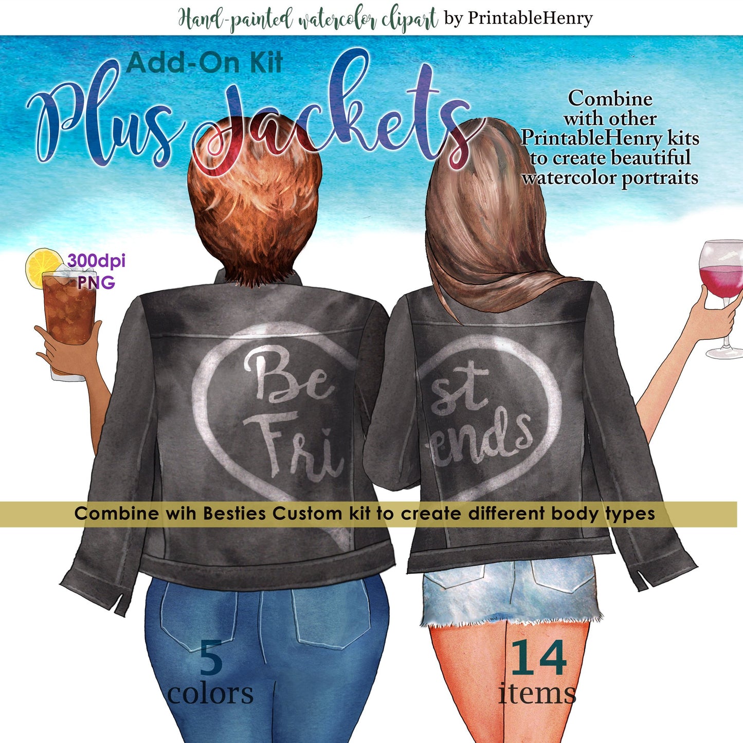 Plus Besties Jackets Add-on kit - PrintableHenry