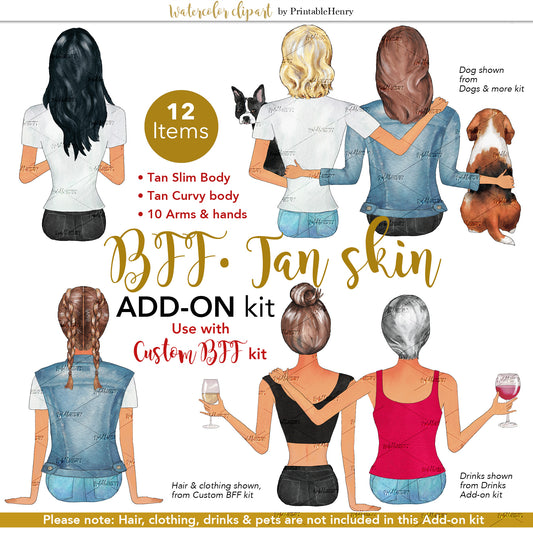 BFFs Tan Skin Tone Add-On clipart