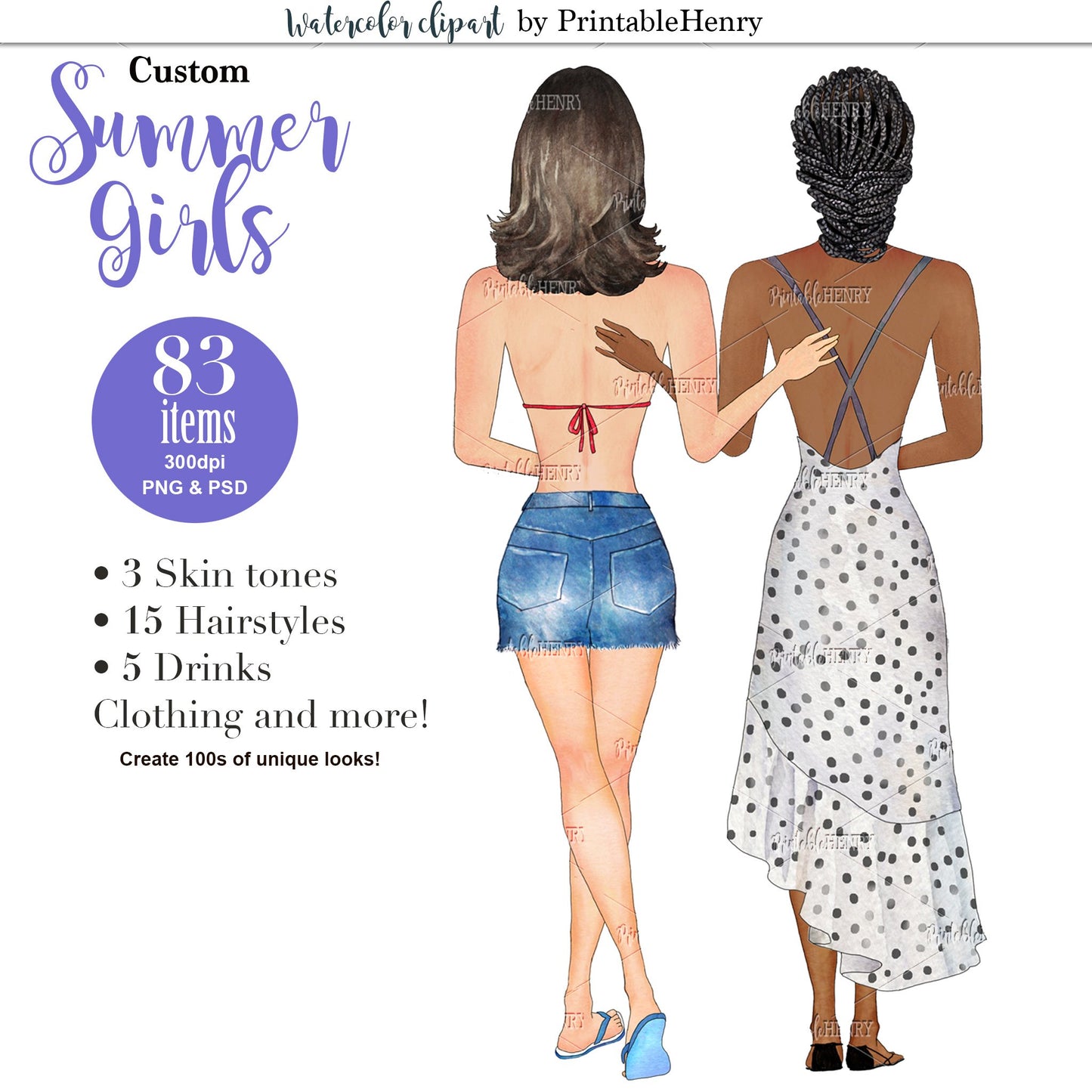 Summer Girls Custom kit - PrintableHenry