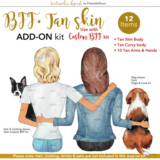 BFFs Tan Skin Tone Add-On clipart