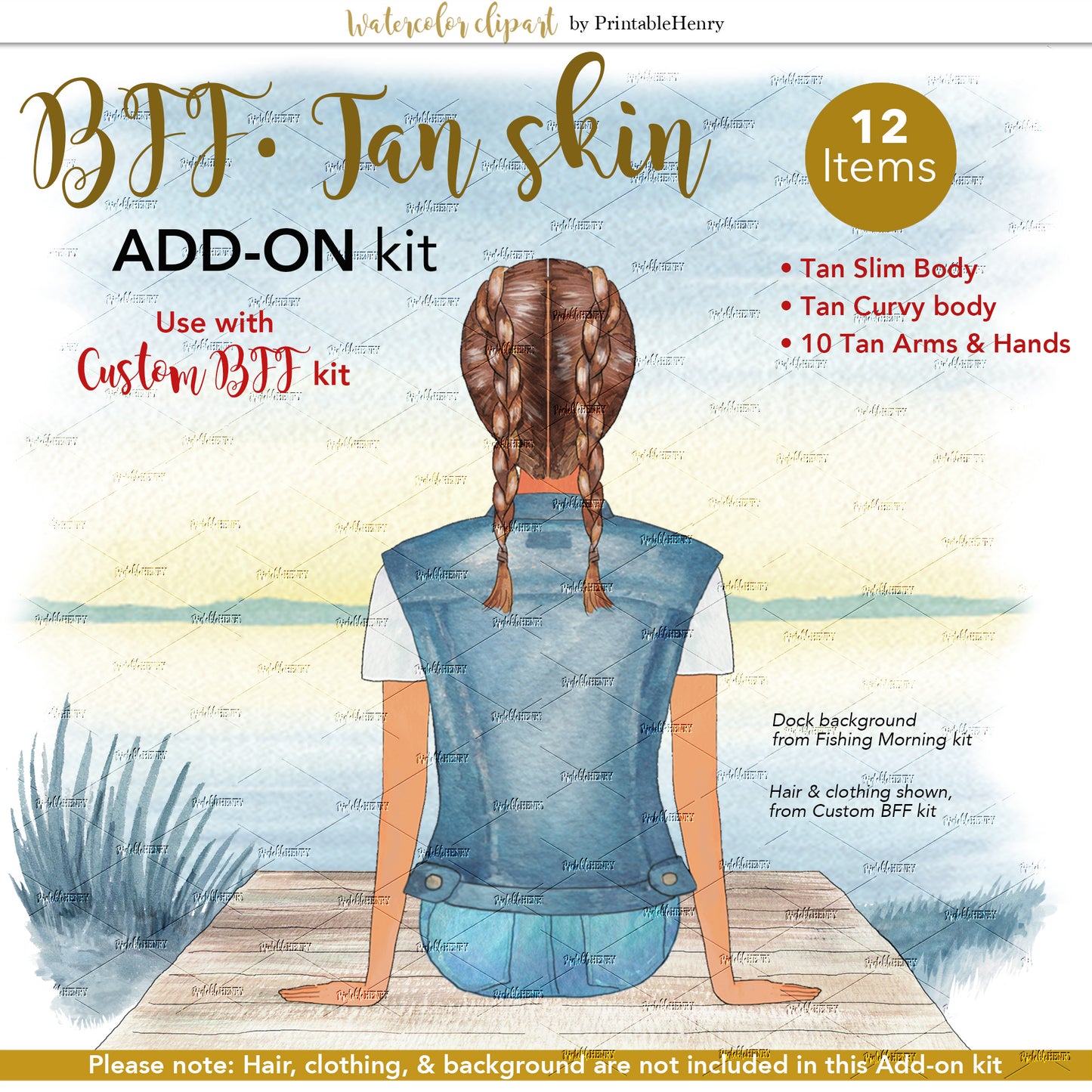 BFFs Tan Skin Tone Add-On clipart