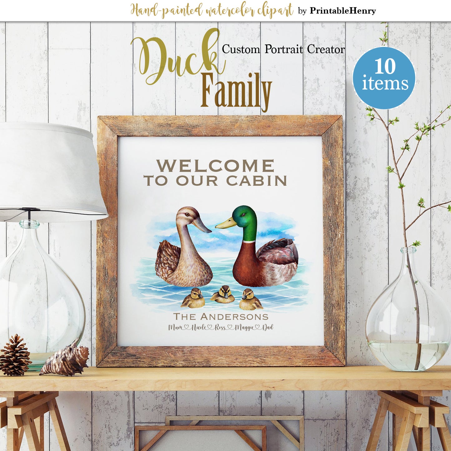Duck Family Custom clipart kit