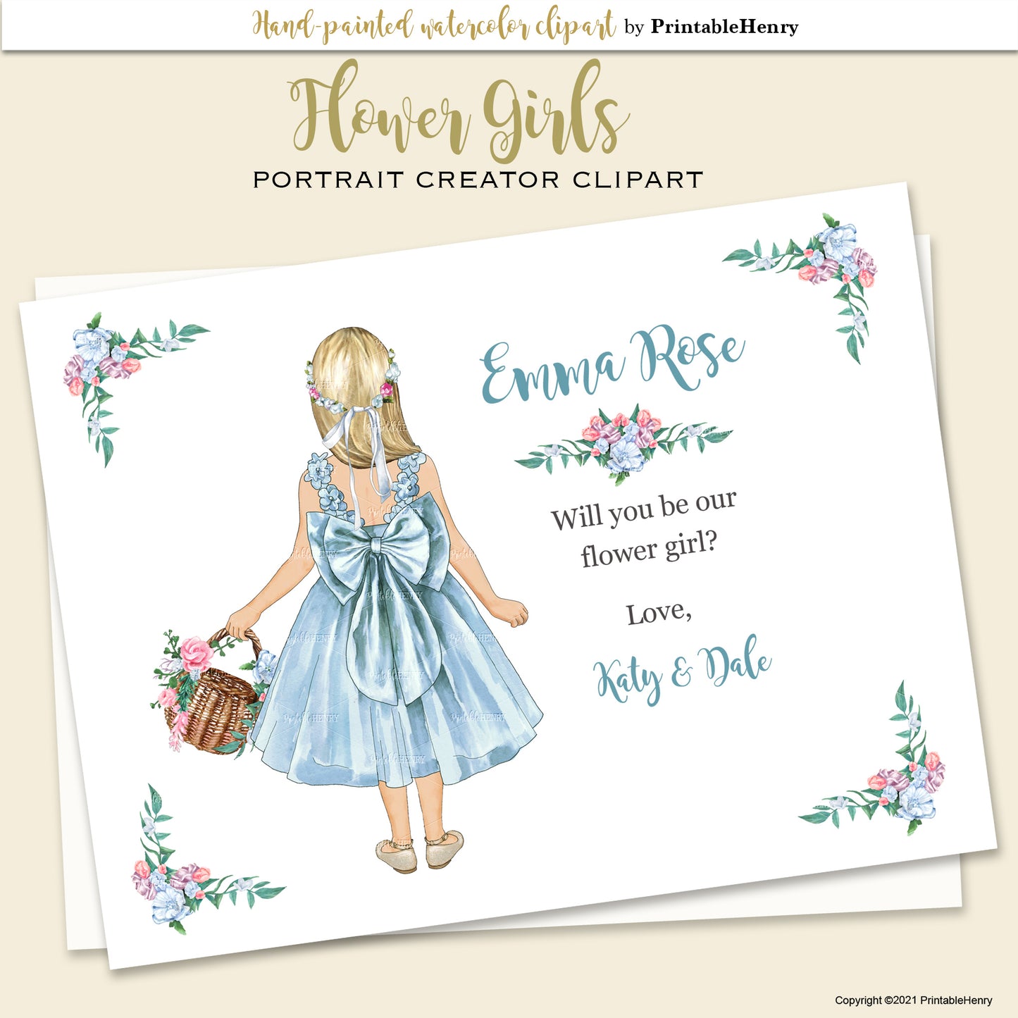 Flower Girl Custom clipart