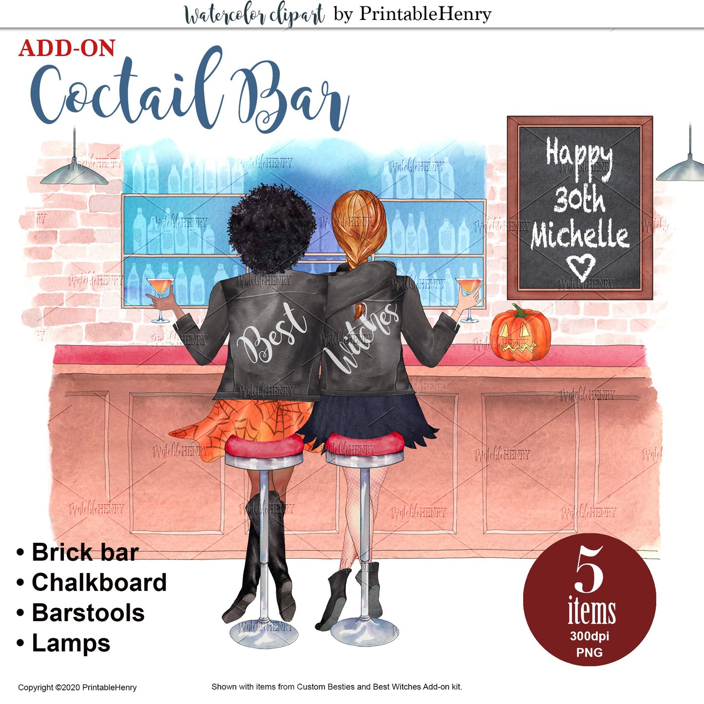 Cocktail Bar Background - PrintableHenry