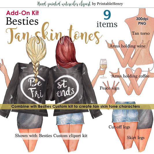 Besties Tan Skin Tones Add-on - PrintableHenry