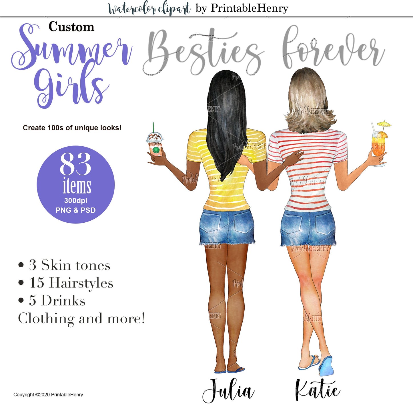 Summer Girls Custom kit - PrintableHenry