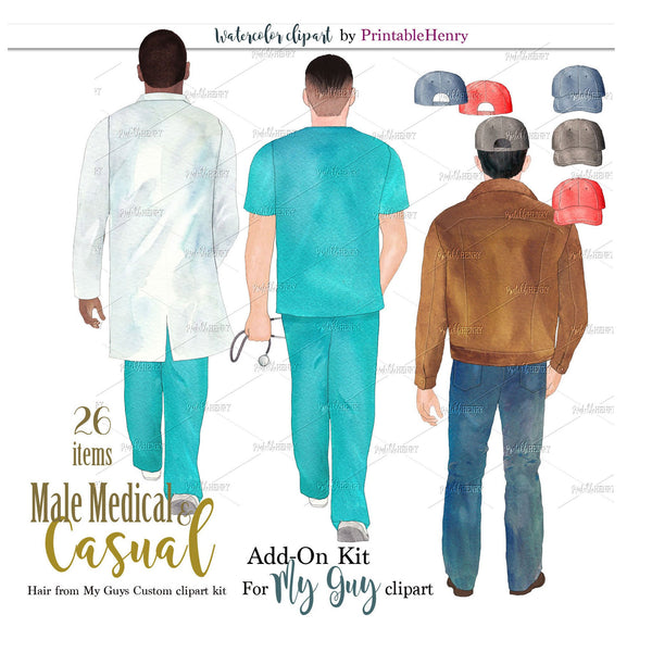 Male Medical & Casual Add-On kit - PrintableHenry