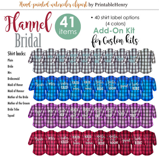 Flannel Bridal Add-On kit - PrintableHenry