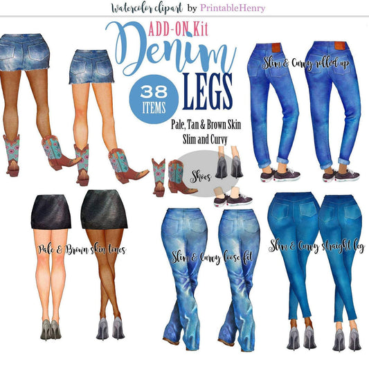 Denim Legs Add-On kit - PrintableHenry