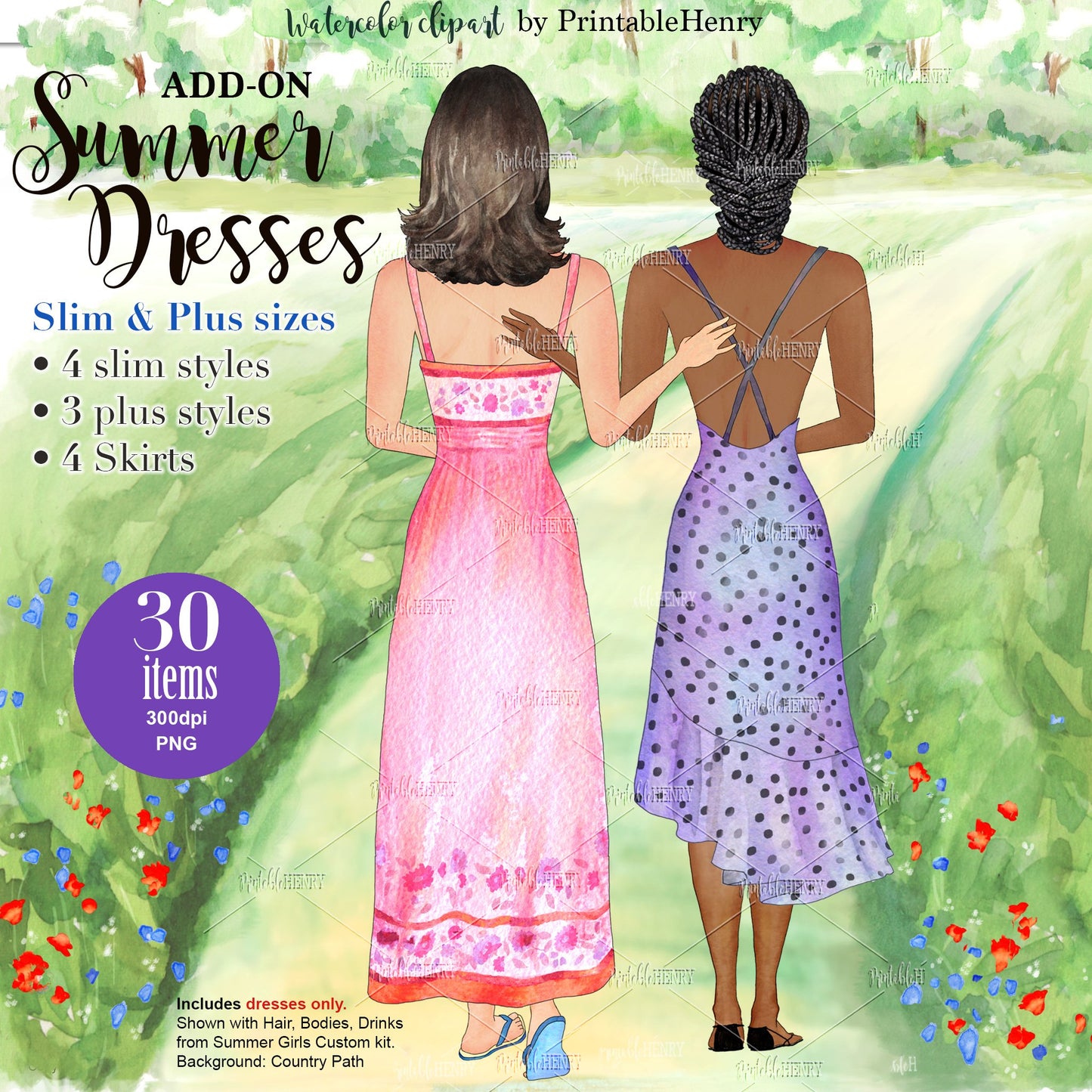 Summer Dresses Add-on kit - PrintableHenry