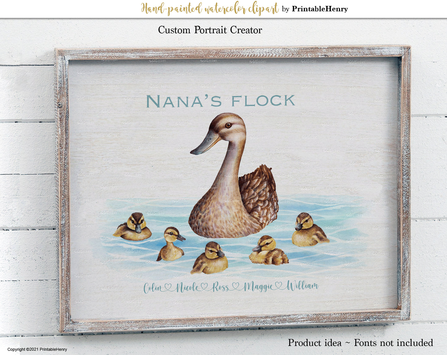 Duck Family Custom clipart kit