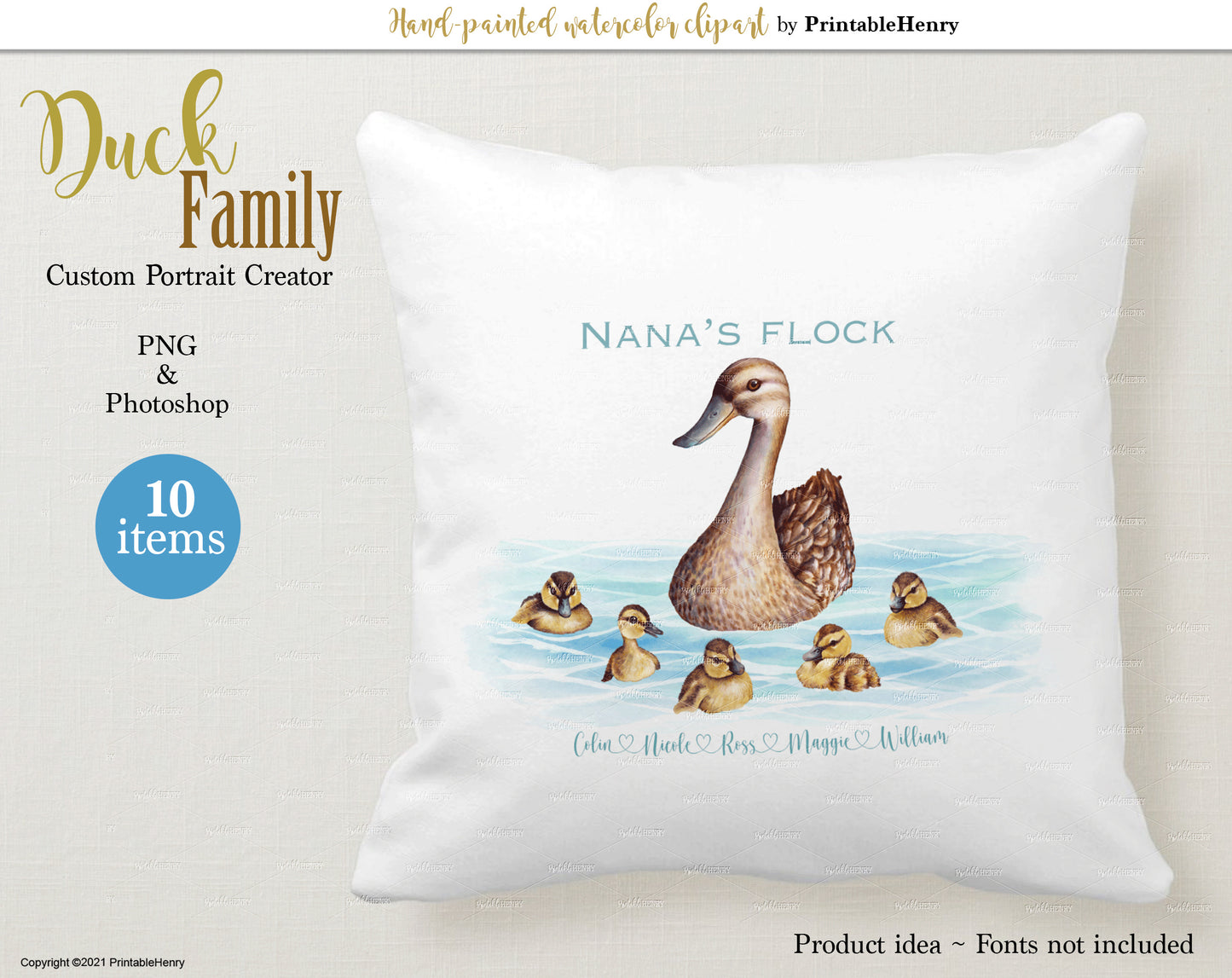 Duck Family Custom clipart kit