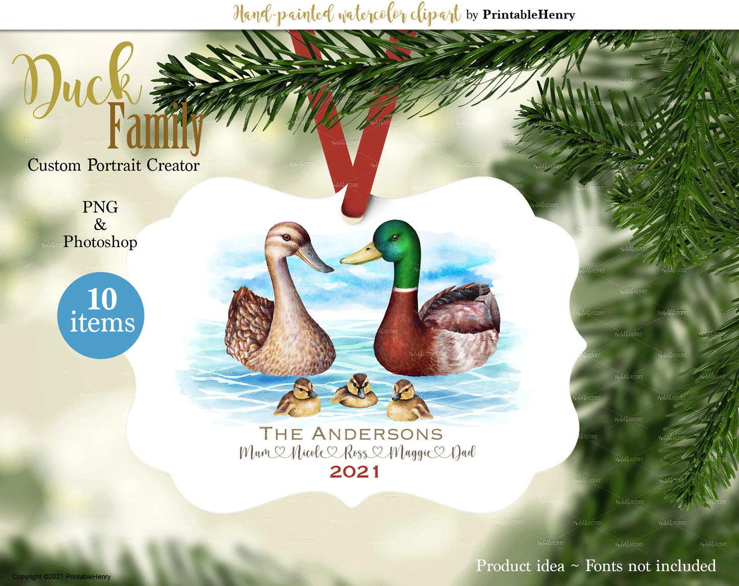 Duck Family Custom clipart kit