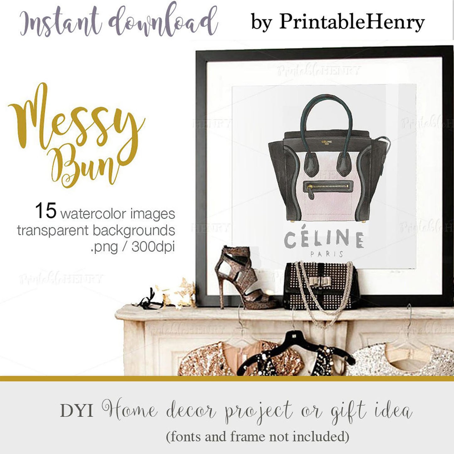 Messy Bun clipart