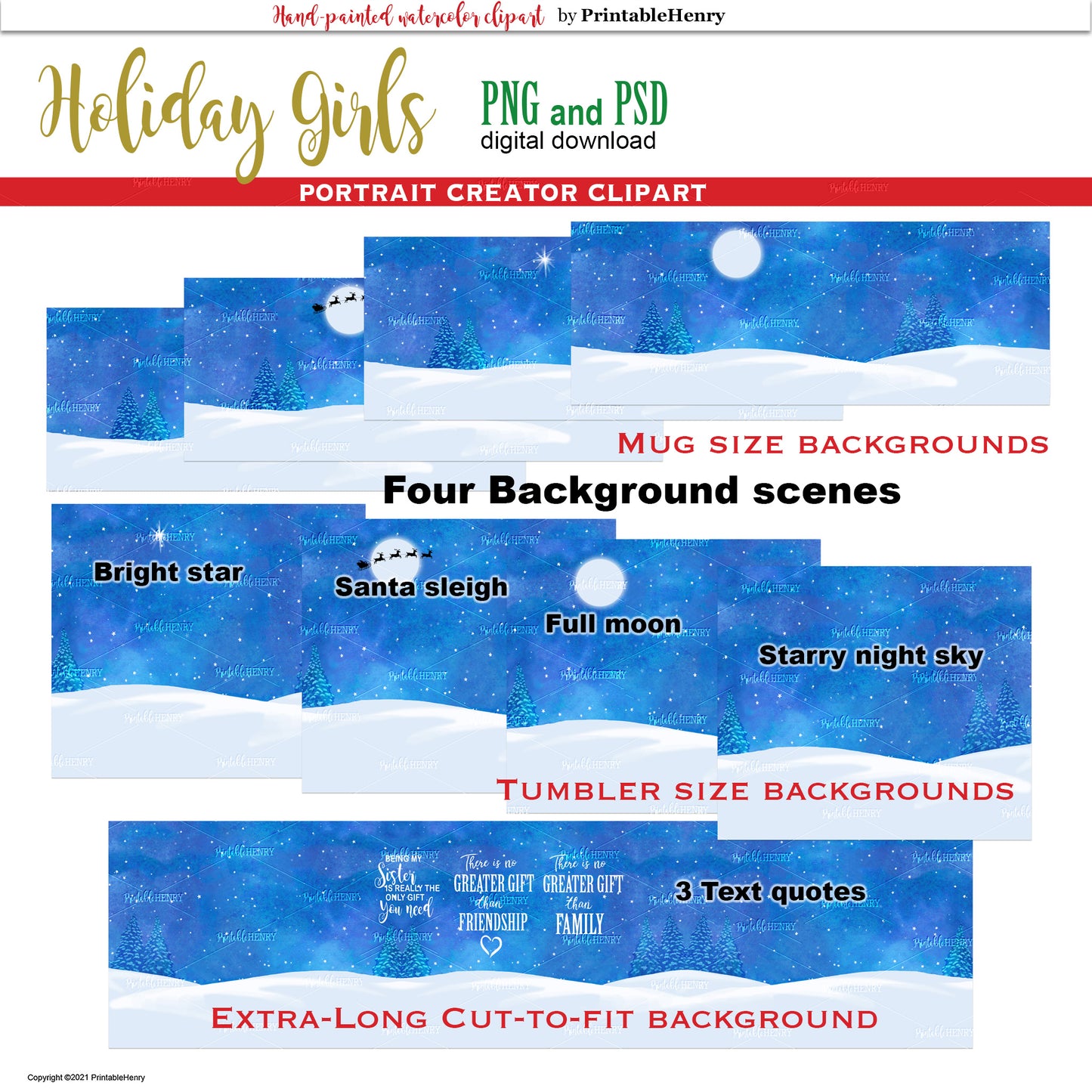 Holiday Girls Custom clipart