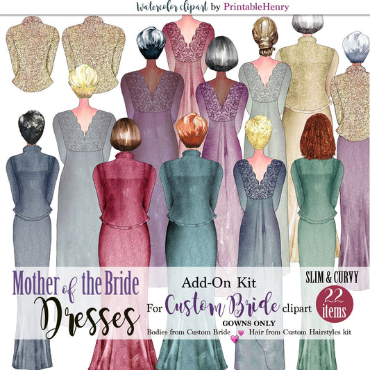 Mother of the Bride Dresses Add-On kit - PrintableHenry