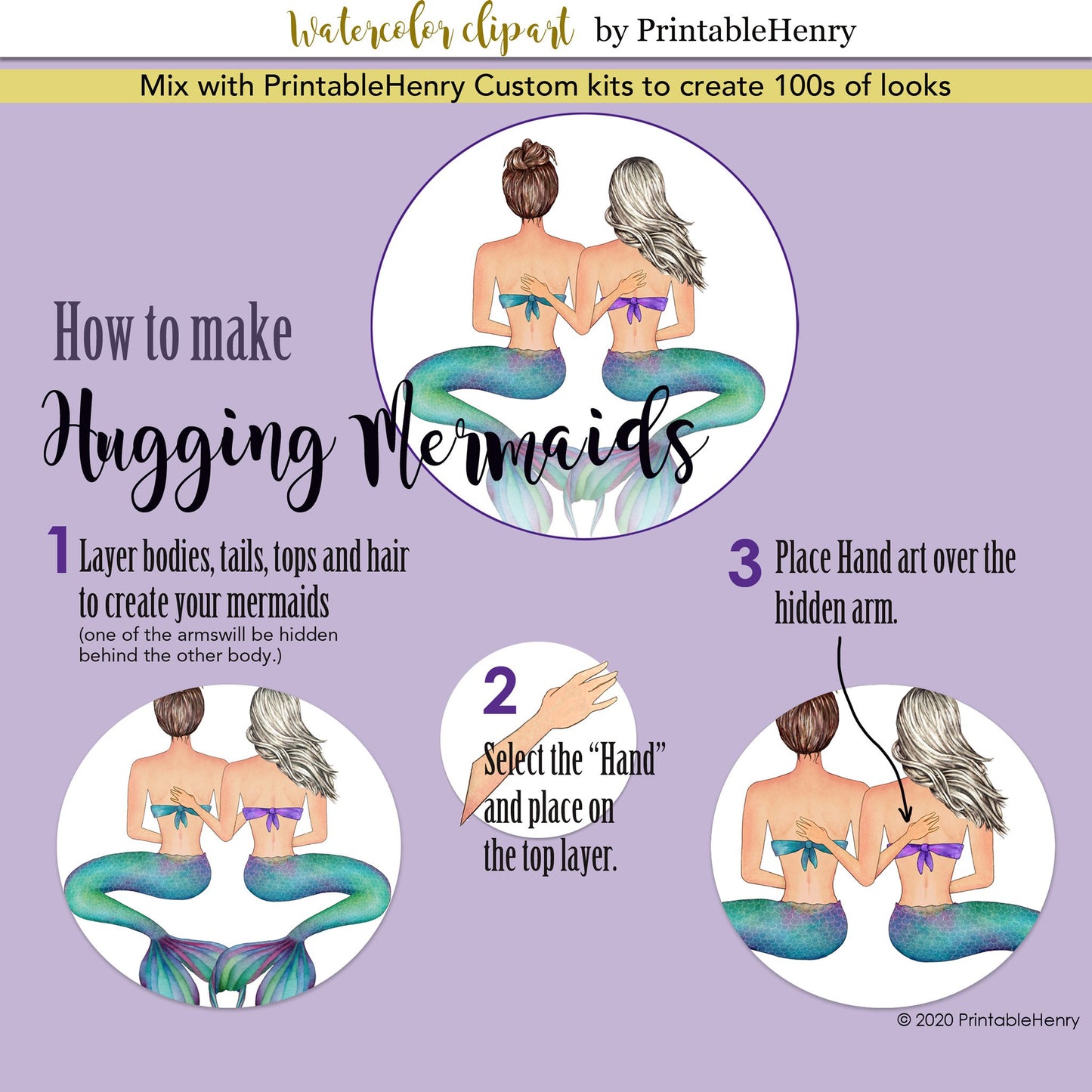 Mermaid Add-On kit - PrintableHenry