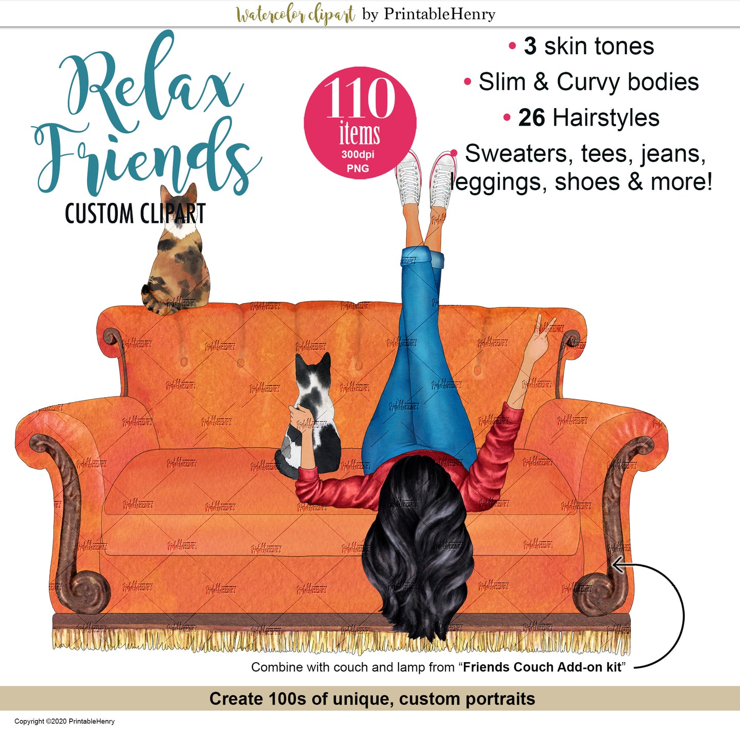 Relax Friends Custom clipart kit