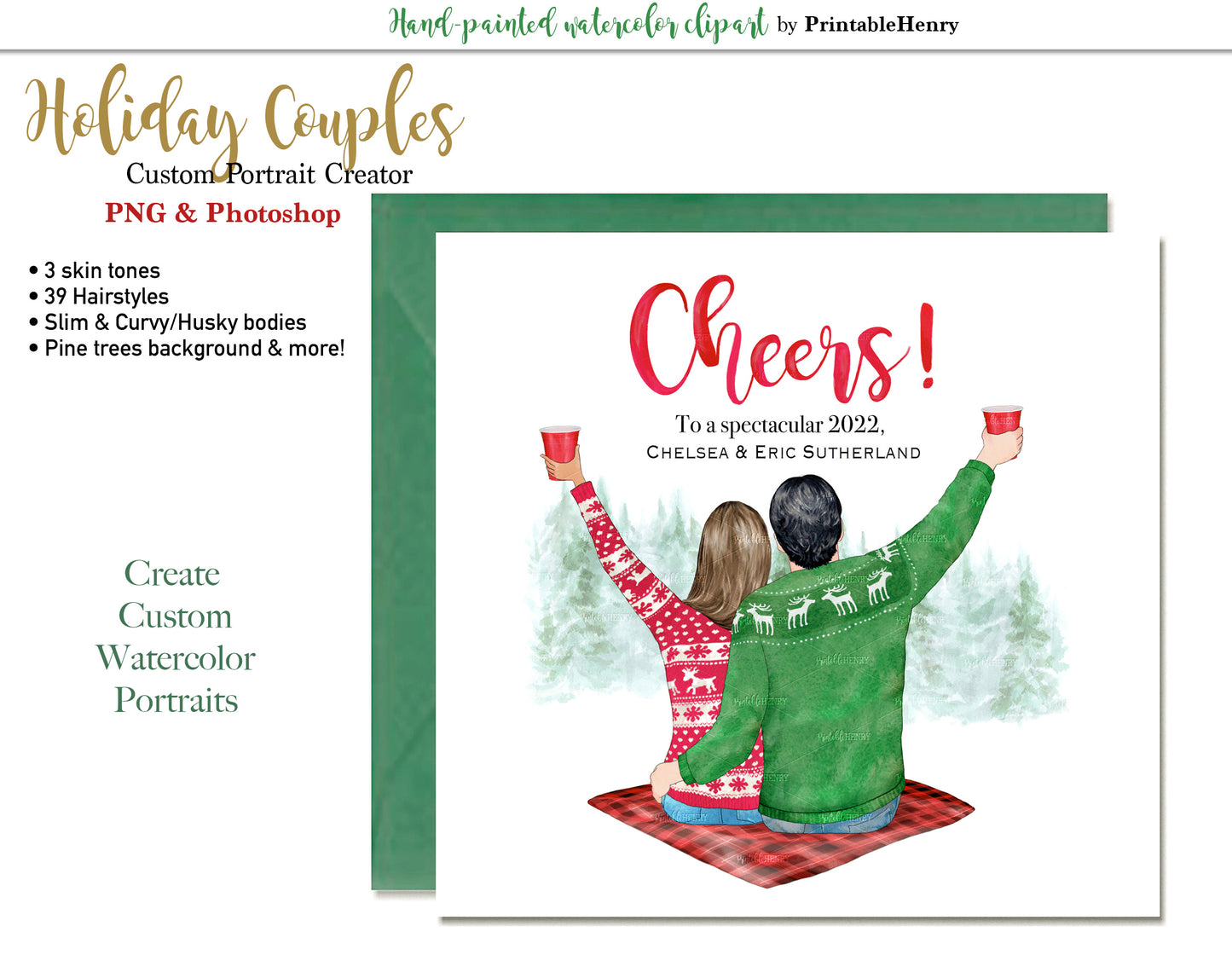 Holiday Couples Custom clipart