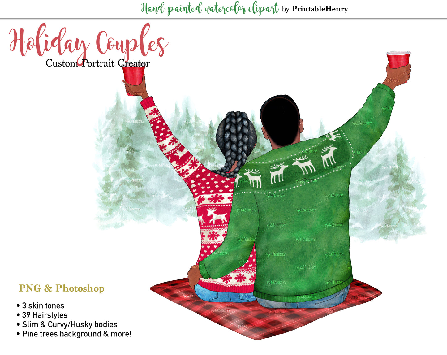 Holiday Couples Custom clipart