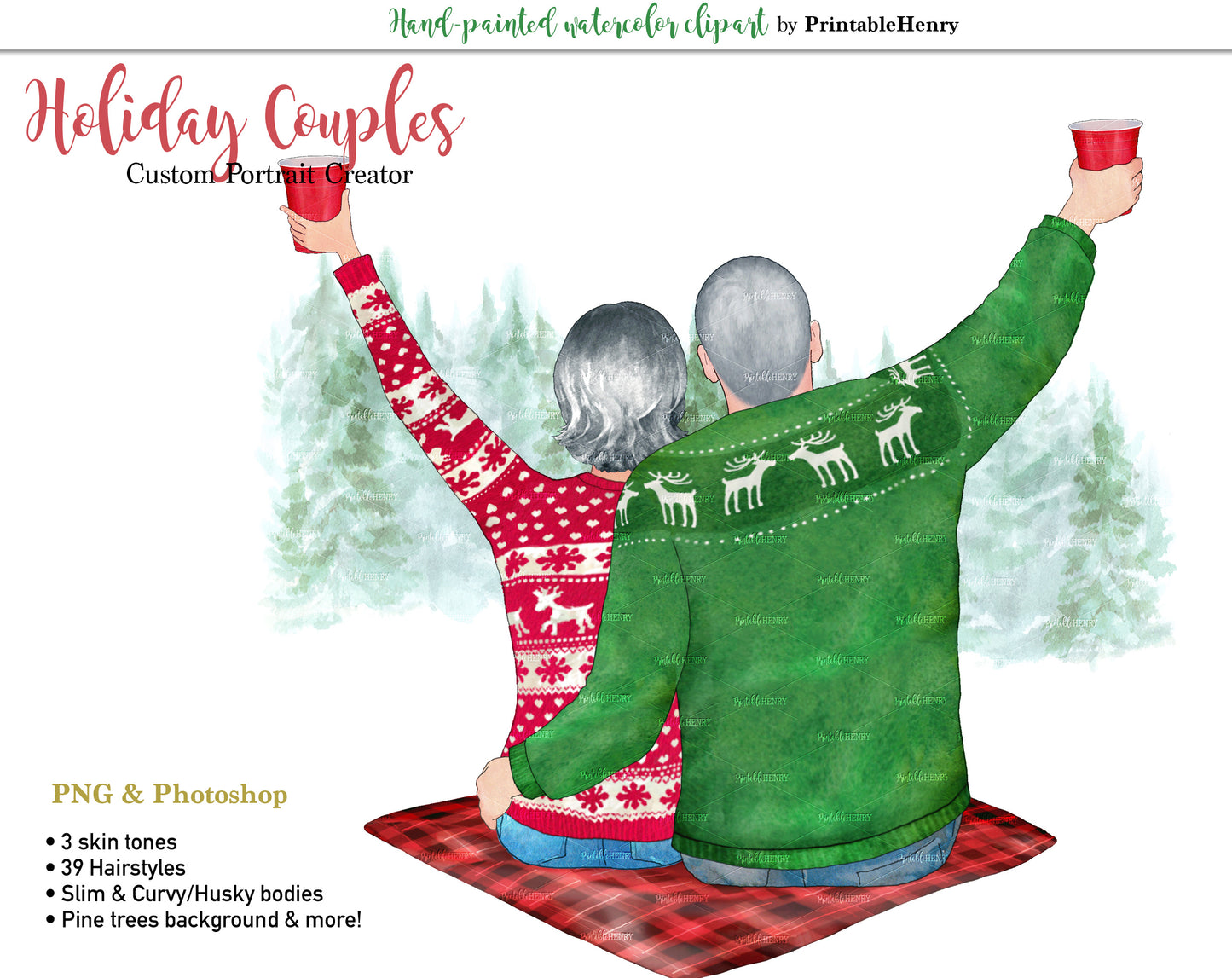 Holiday Couples Custom clipart