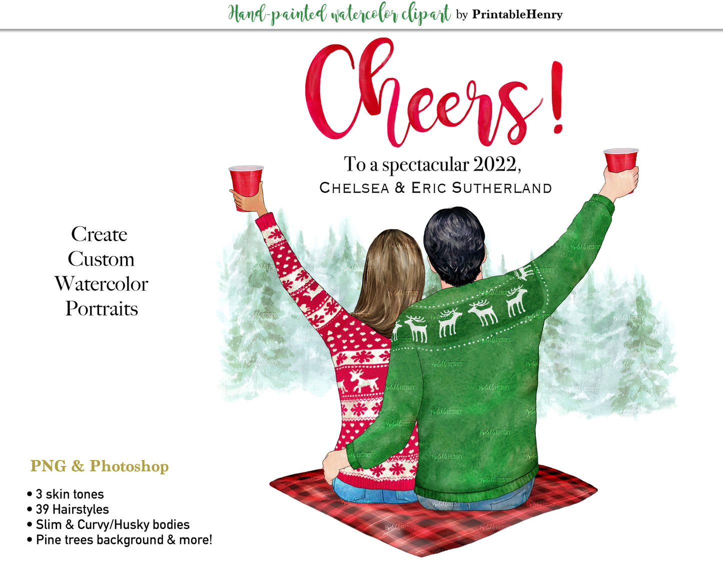 Holiday Couples Custom clipart