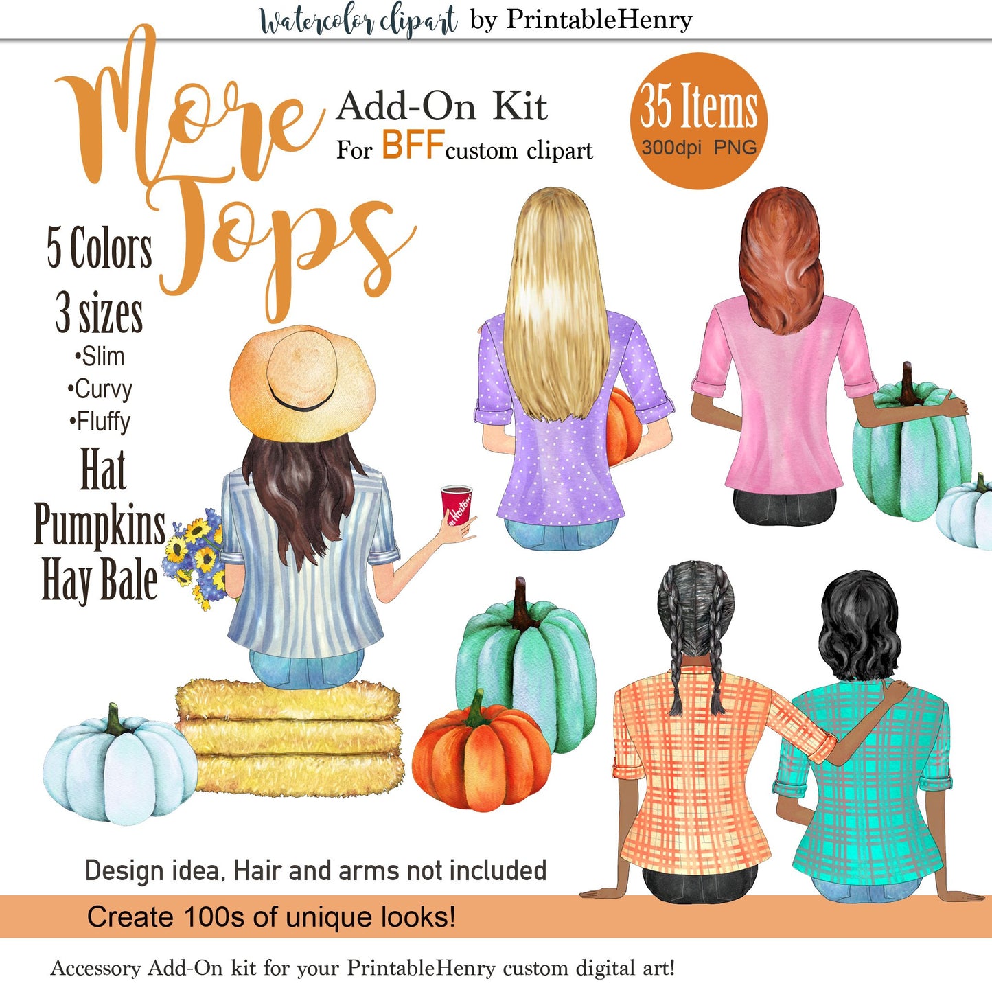 More BFF Tops Add-On kit - PrintableHenry