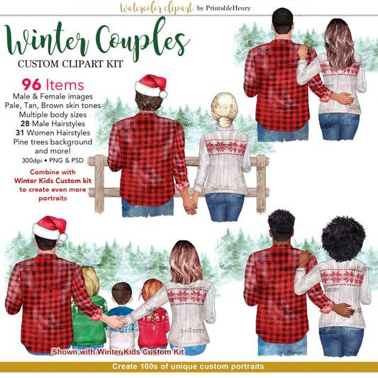 Winter Couples Custom clipart kit