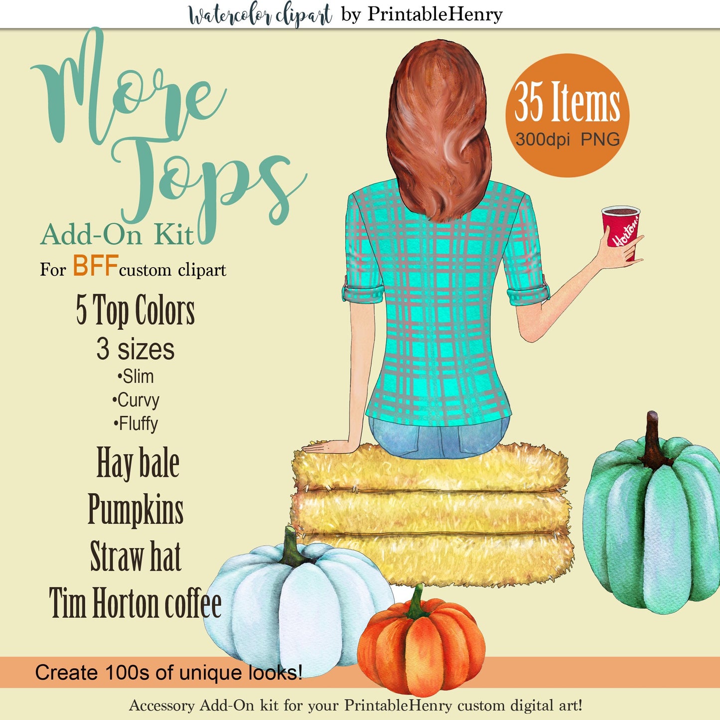 More BFF Tops Add-On kit - PrintableHenry
