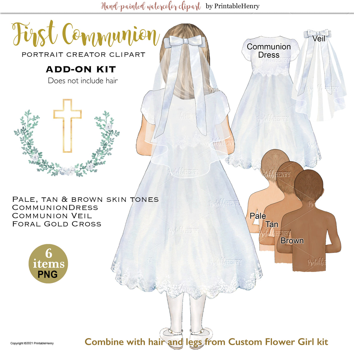 first holy communion clip art girl