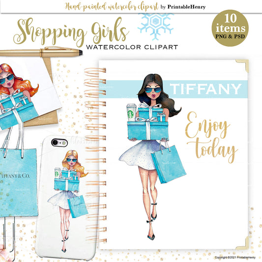 Shopping Girls clipart