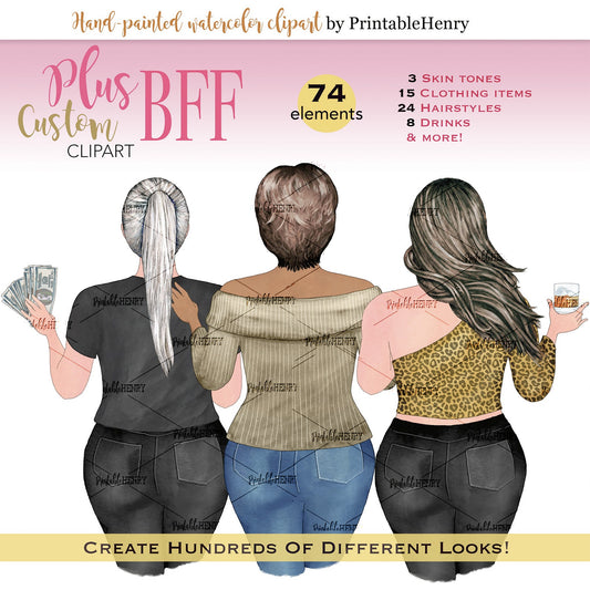 Curvy BFF Custom clipart