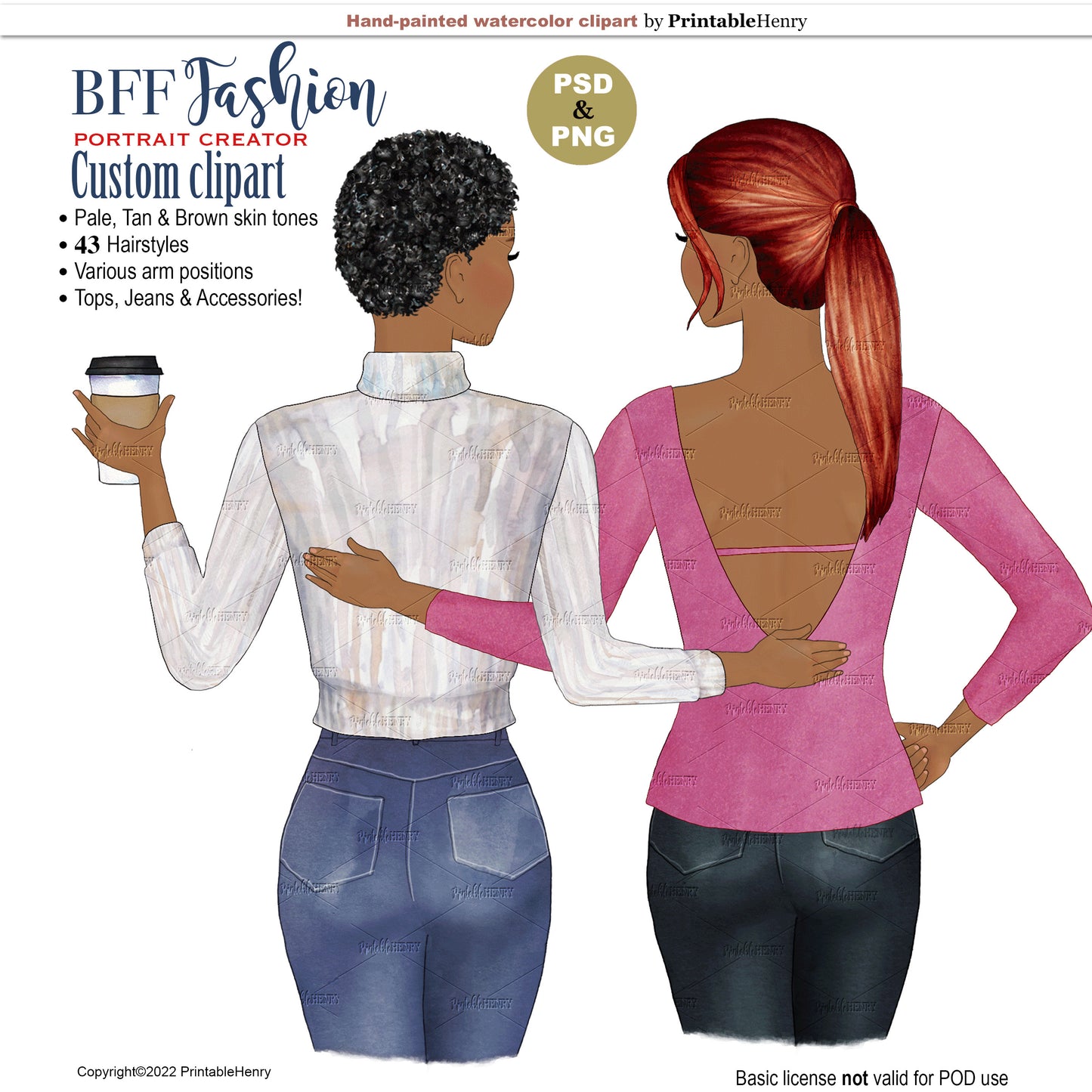 Best Friends Fashion Girls clipart