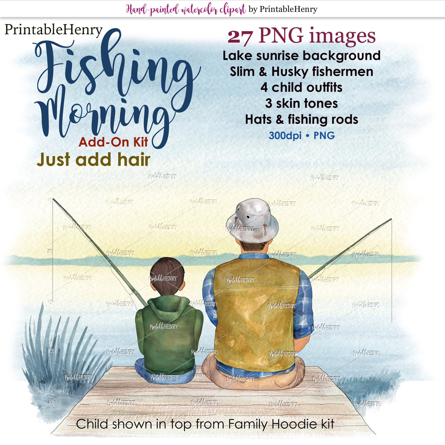 Fishing Morning Add-On kit - PrintableHenry