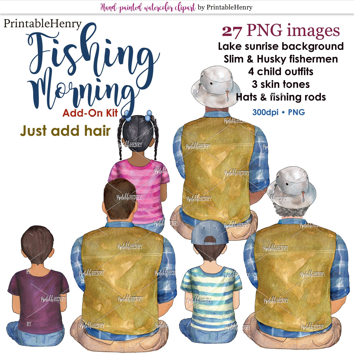 Fishing Morning Add-On kit - PrintableHenry
