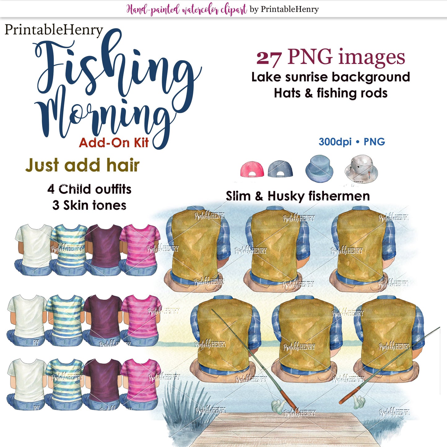 Fishing Morning Add-On kit - PrintableHenry