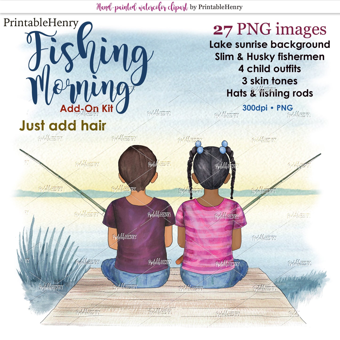 Fishing Morning Add-On kit - PrintableHenry