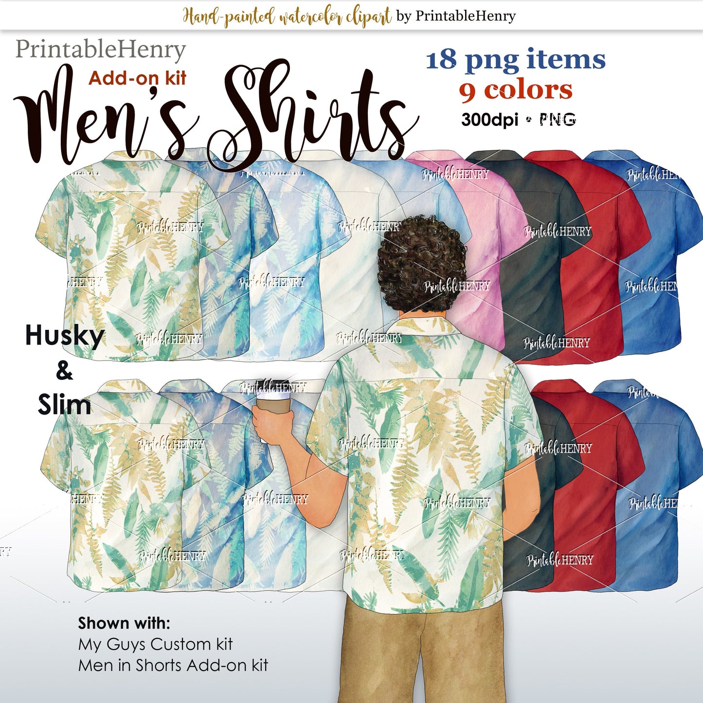 Men's Shirts Add-on kit - PrintableHenry