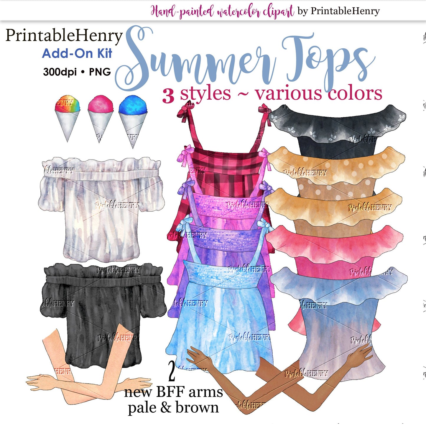 Summer Tops Add-on kit - PrintableHenry