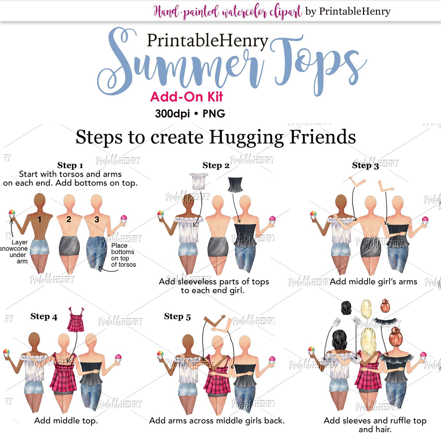 Summer Tops Add-on kit - PrintableHenry