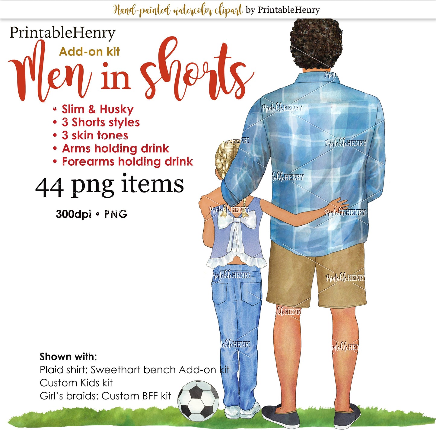 Men in Shorts Add-on kit - PrintableHenry