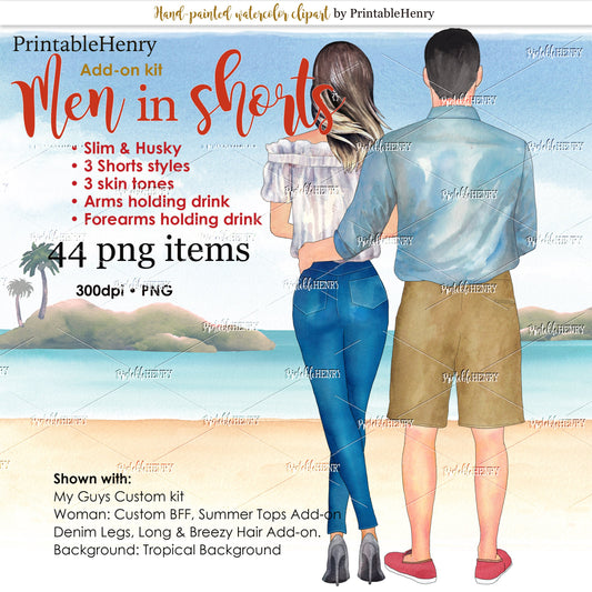 Men in Shorts Add-on kit - PrintableHenry