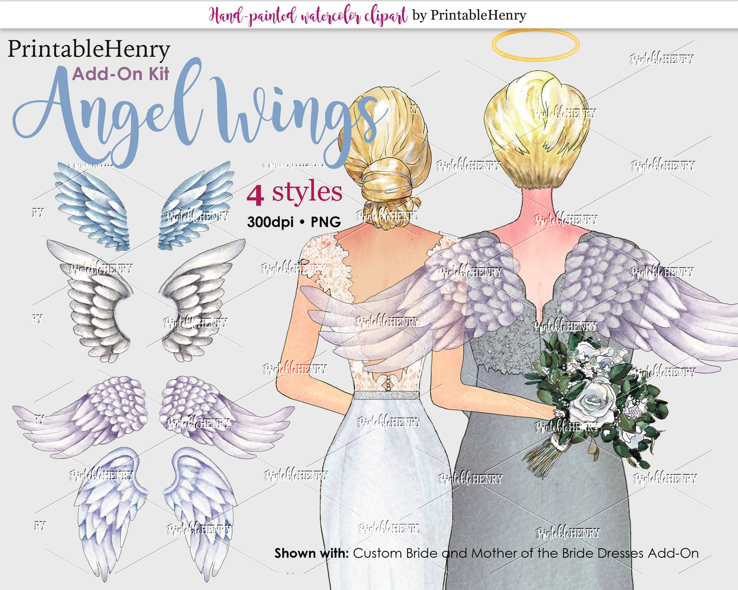 Angel Wings Add-on kit - PrintableHenry