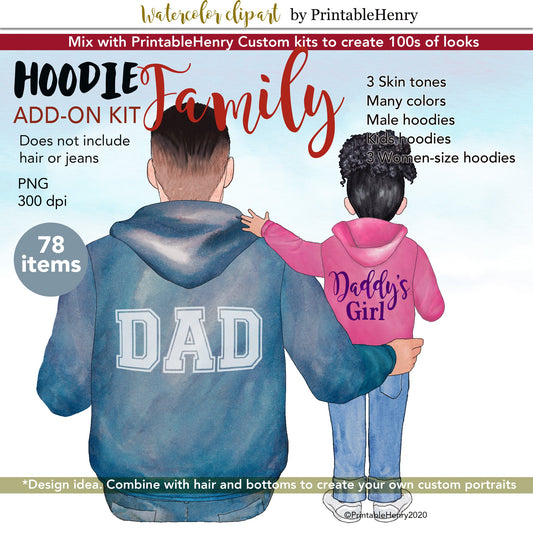 Hoodie Family Add-on kit - PrintableHenry