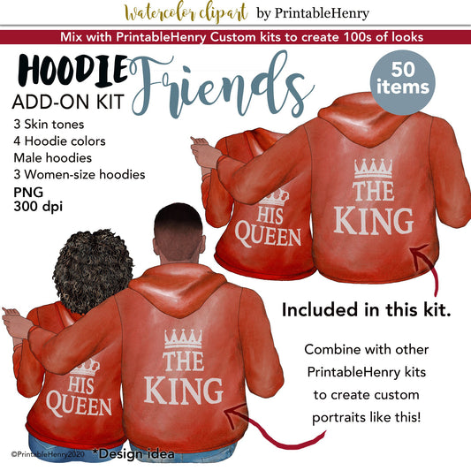 Hoodie Friends Add-on kit - PrintableHenry