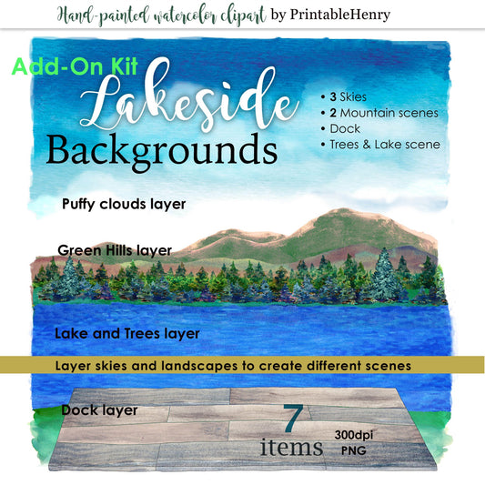 Lakeside Background Add-On - PrintableHenry